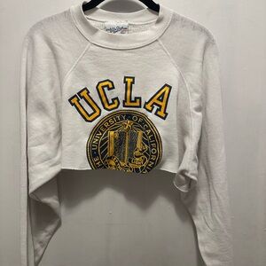 Velva Sheen White Sweatshirt crop top XL